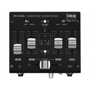 IMG STAGELINE MPX-20USB - 3-kanałowy mikser stereo dla DJ
